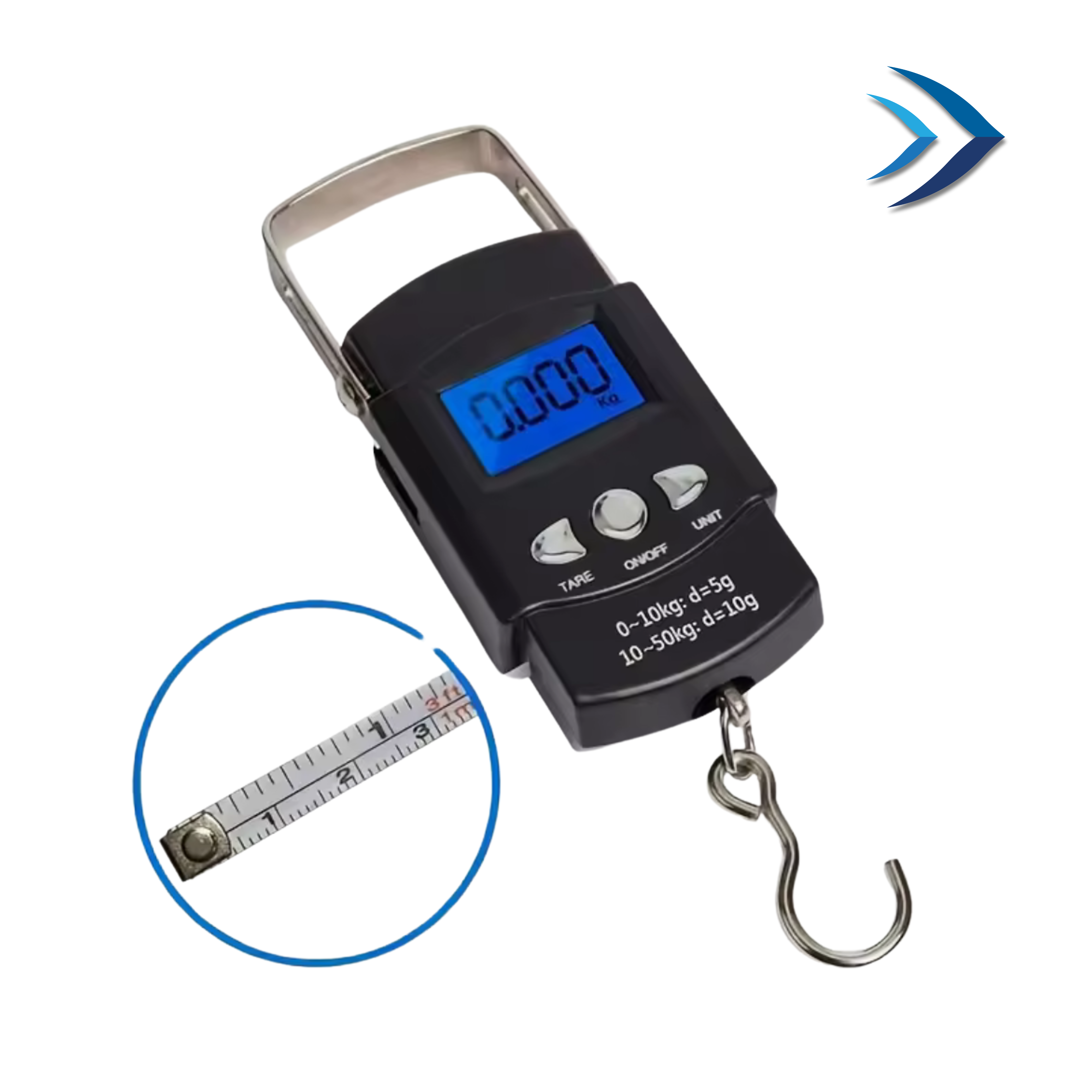 50kg Digital Fish Scale with Tape Measure